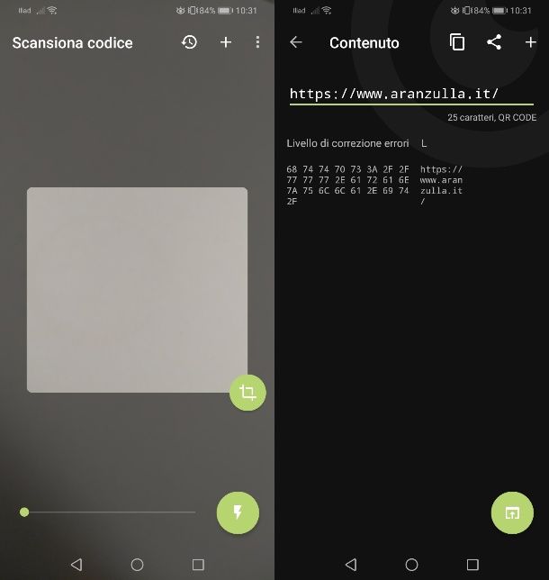 Come scannerizzare codici QR ricevuti su WhatsApp