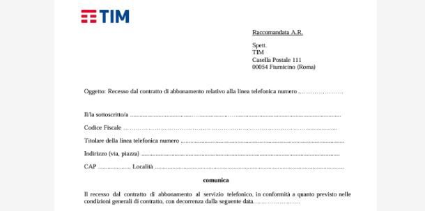 Disdetta Telecom per decesso: modulo cessazione