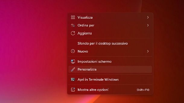 Come personalizzare Windows 11