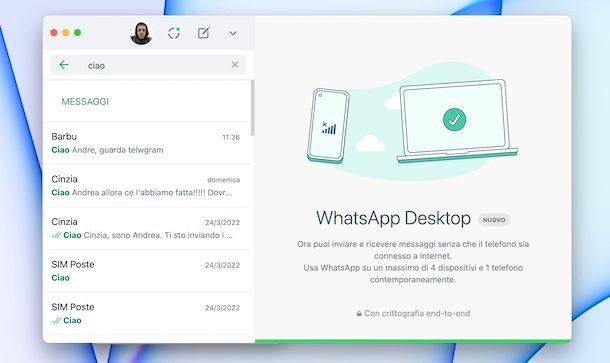 WhatsApp su PC