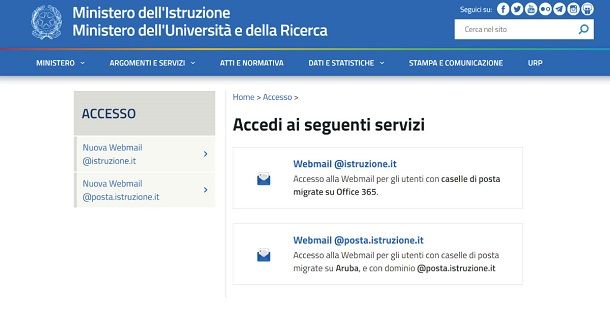 Come accedere posta elettronica: Istruzione.it