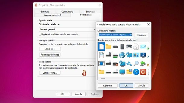 Come cambiare icona cartella Windows 11