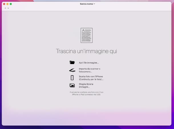 Programmi per scansione: Mac