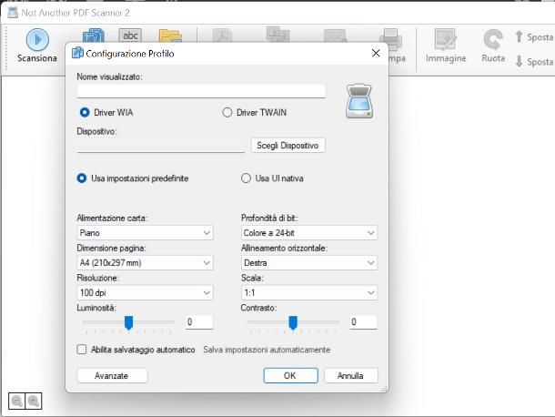 Programmi per scansione: Windows