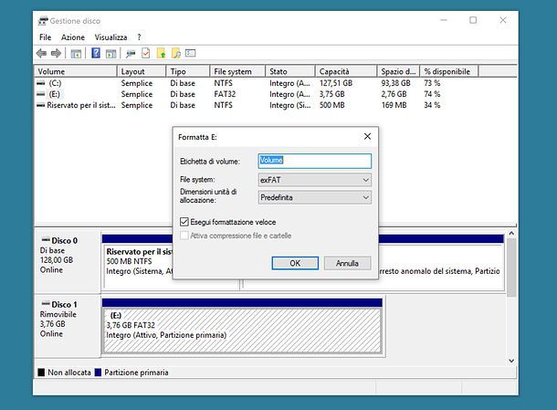 Come formattare exFAT