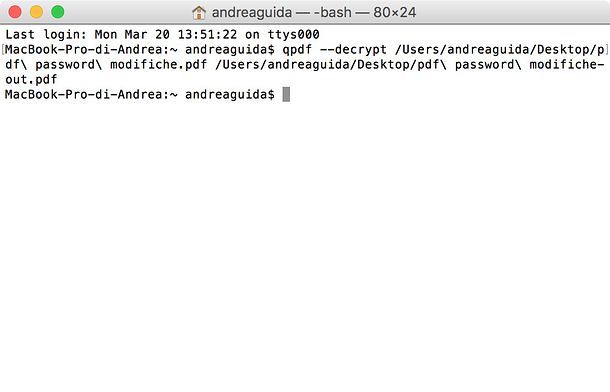 Come rimuovere password PDF