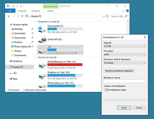 Come formattare exFAT