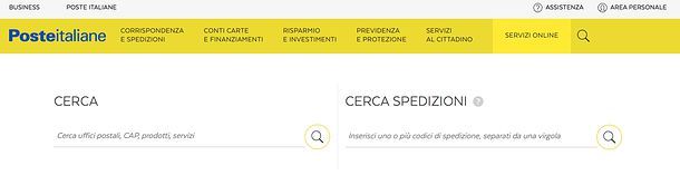 Come cercare pacco Poste