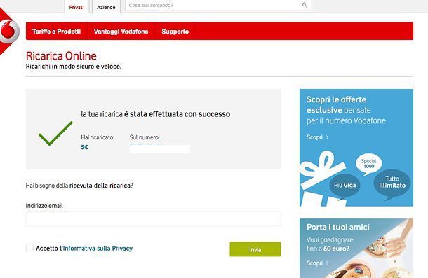 Come ricaricare Vodafone PayPal