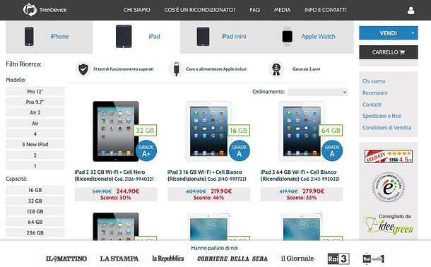 Come acquistare tablet