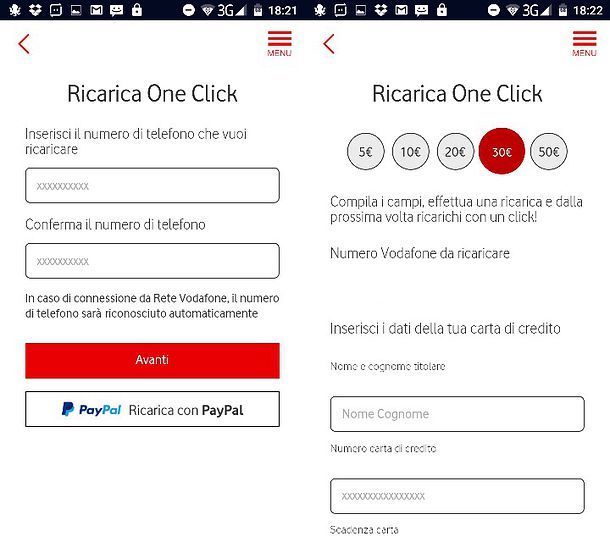 Come ricaricare Vodafone PayPal