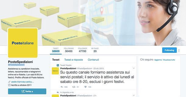 Come cercare pacco Poste