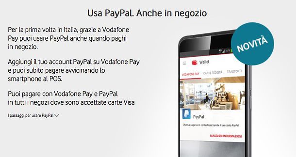 Come ricaricare Vodafone PayPal