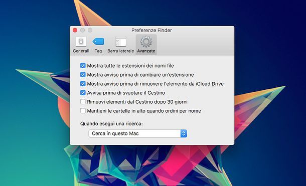 Come mostrare estensione file