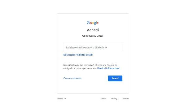 Come accedere posta elettronica: Gmail