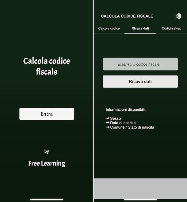 Calcola codice fiscale