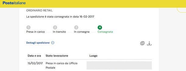 Come cercare pacco Poste