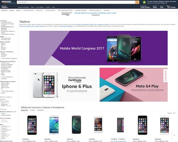 Come confrontare telefoni