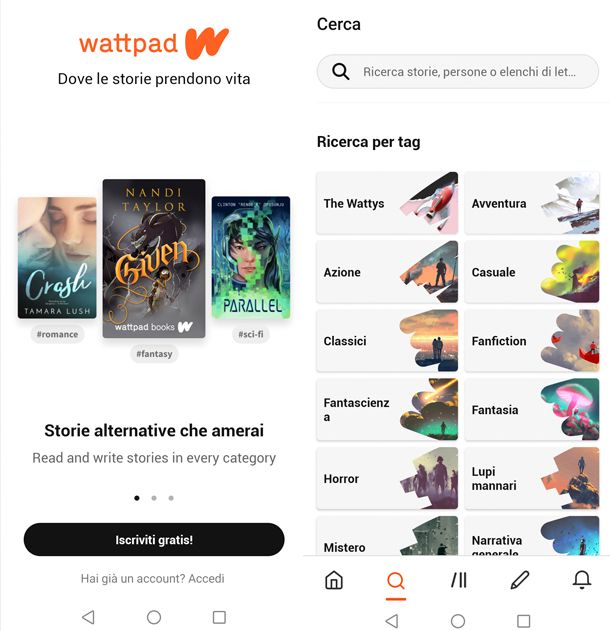 App per scrivere WattPad