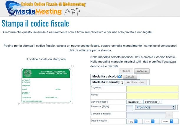 tessera codice fiscale on line tessera codice fiscale on line
