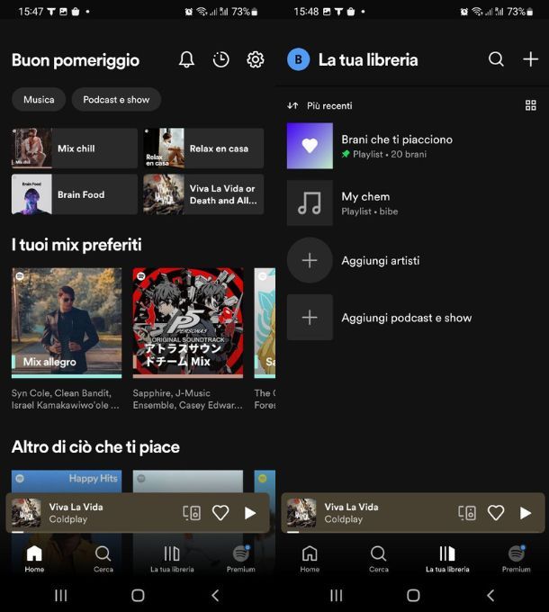 Applicazione per ascoltare musica offline su smartphone e tablet