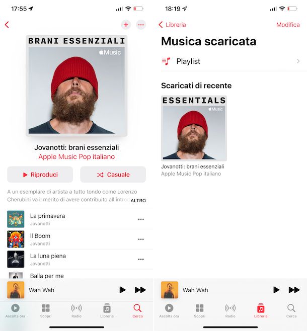 Applicazione per ascoltare musica offline su smartphone e tablet