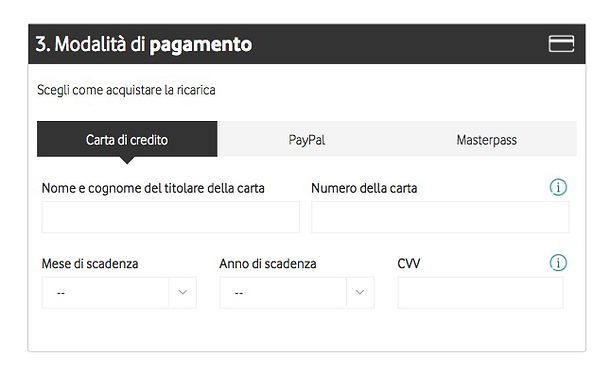 Come ricaricare Vodafone PayPal