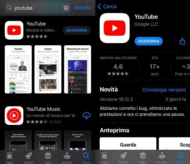 Come scaricare YouTube gratis su iOS