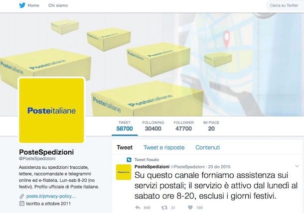 Come tracciare Poste Italiane