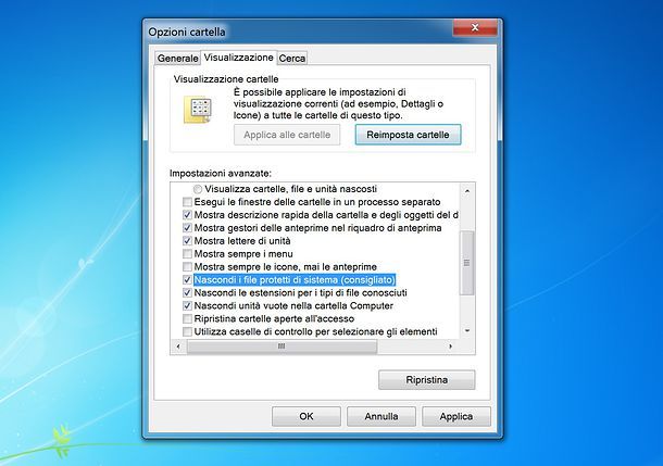 Come mostrare cartelle nascoste e file nascosti