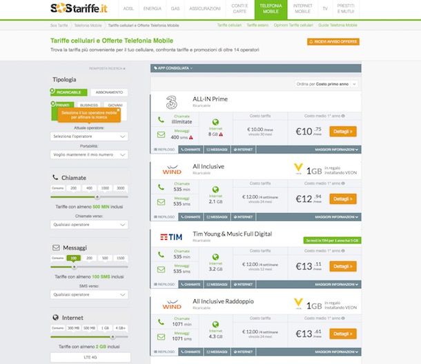 Migliori offerte ricaricabile