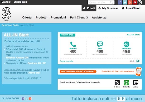 Migliori offerte ricaricabile