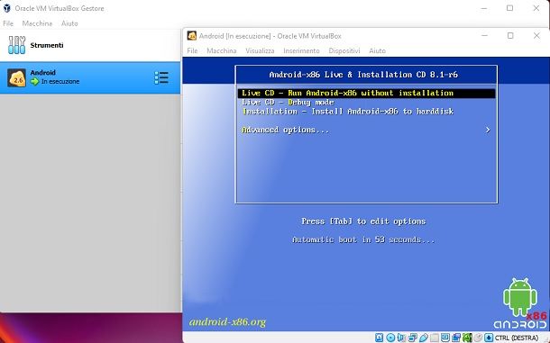 Come installare Android su PC con VirtualBox