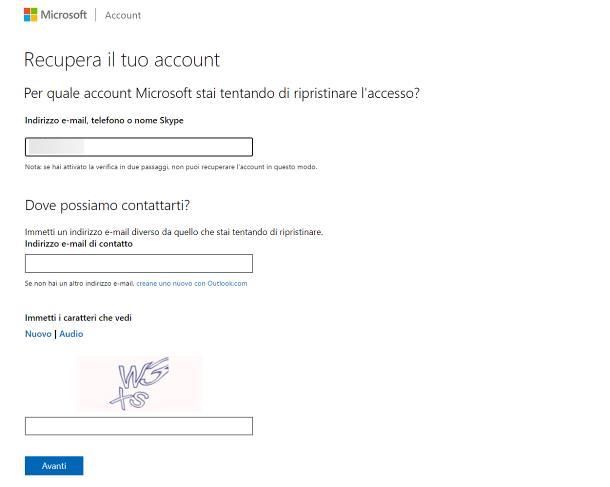 Come recuperare la password di Hotmail