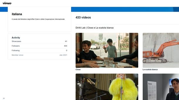 Come cercare video su Vimeo
