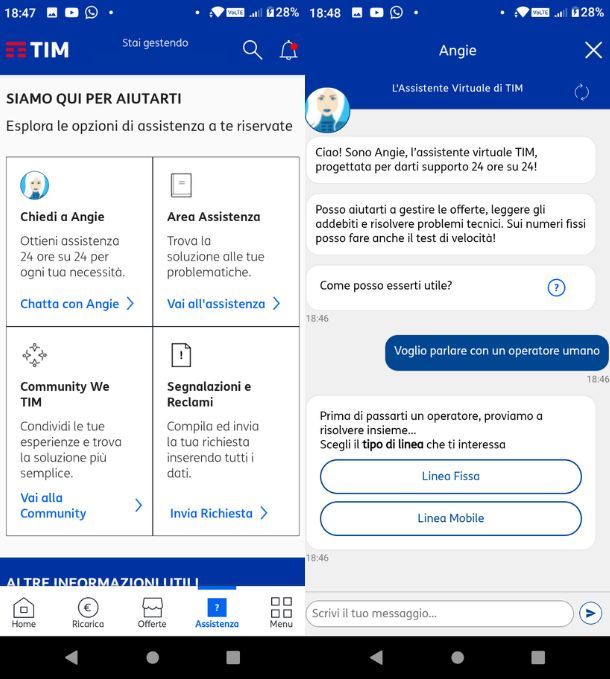 Assistenza app MyTIM