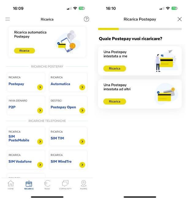 Come ricaricare la PostePay classica da Internet