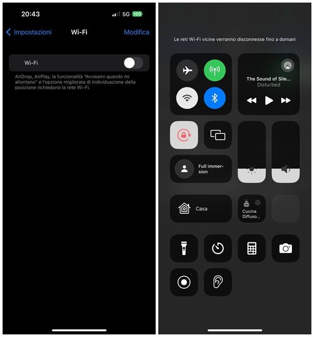Come disattivare Wi-Fi