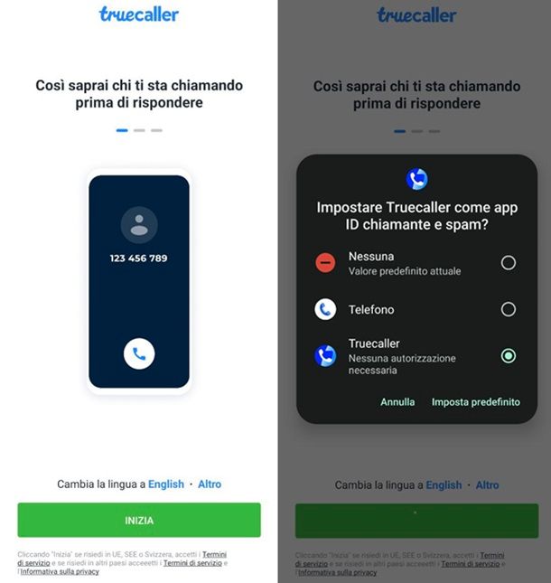 Bloccare telefonate commerciali Truecaller