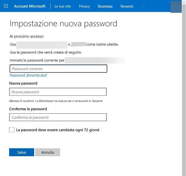 Come cambiare password Hotmail: posta elettronica