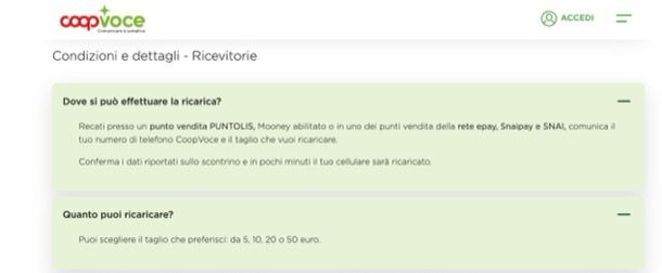 Come ricaricare CoopVoce