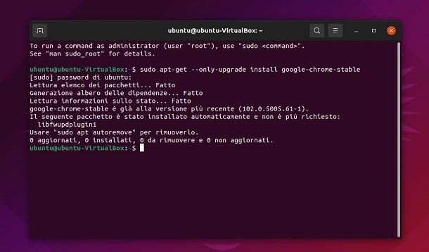 Come aggiornare Chrome su Ubuntu