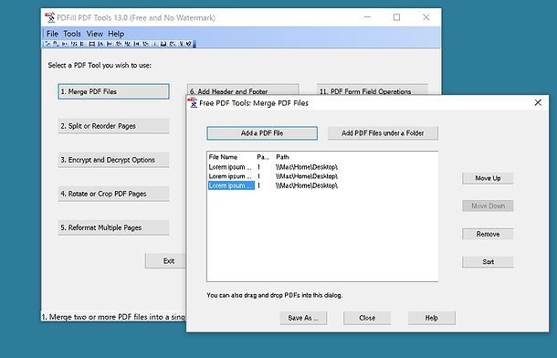 Programmi per unire PDF