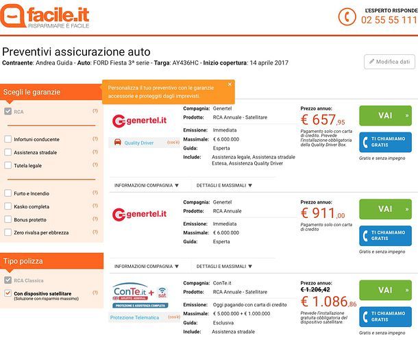 Migliore assicurazione online