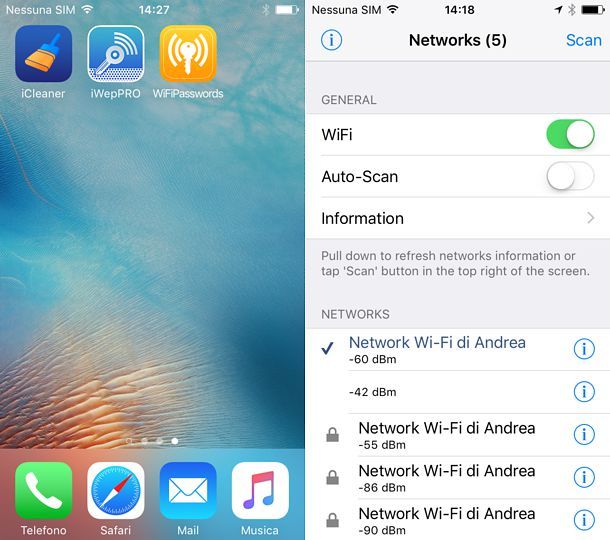 Scoprire password WiFi con iPhone delle reti a cui ci si è già collegati