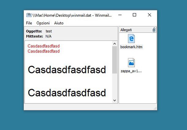 Come aprire file DAT Winmail