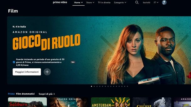 Come cercare un film su Amazon Prime Video