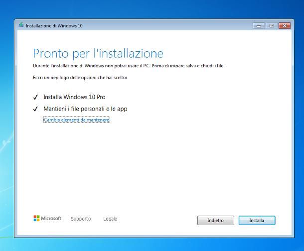 Come aggiornare Windows 7 a Windows 10