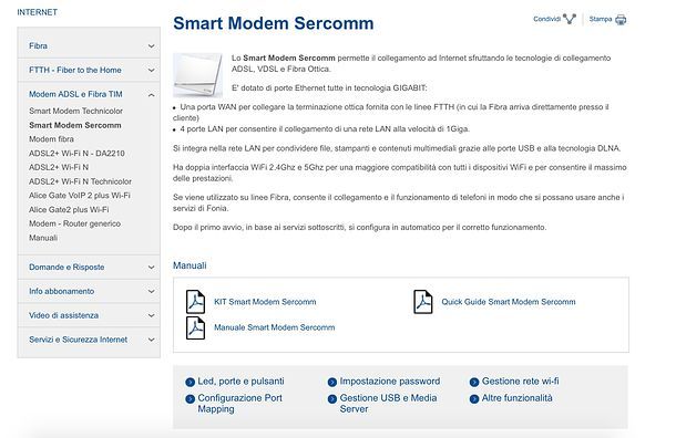 Come gestire modem Telecom