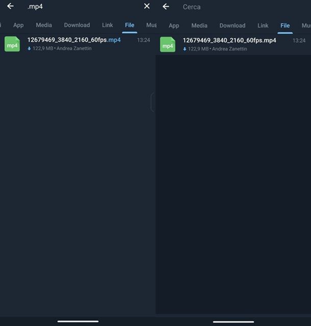 Come cercare video su Telegram